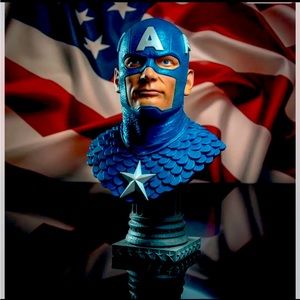 Captain America premier, resin bust 1/2 scale, marvel legends